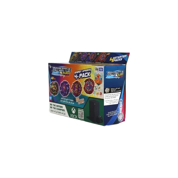 Takara Tomy Beyblade Beybattle Burst Energy Uprising 4-Pack C S5 with Launchers