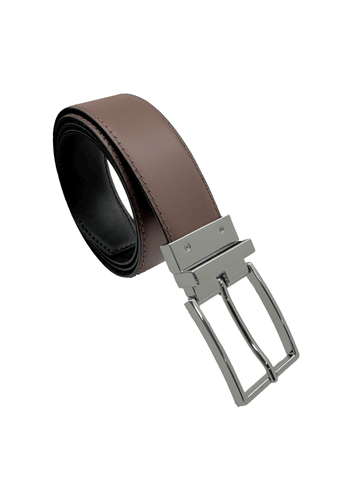 Tan Black Reversible Belt