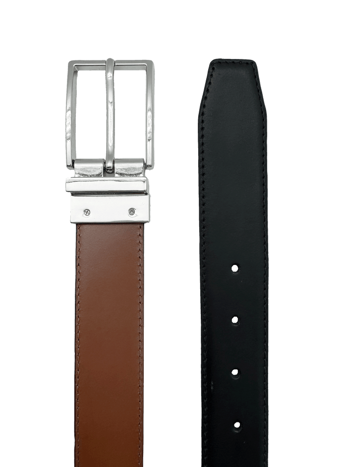 Tan Black Reversible Belt