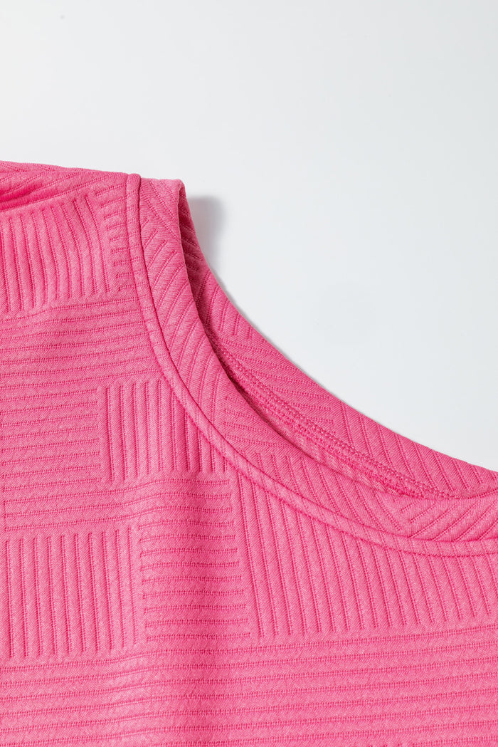 Tenue ample 2 pièces texturée ultra ample rose fraise