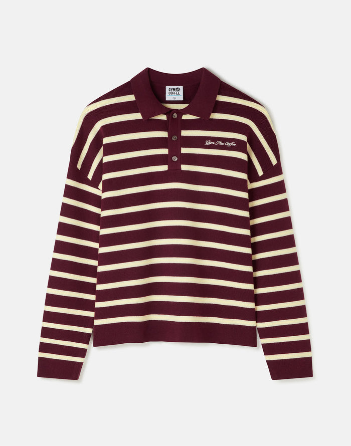 The Bestie - Knit Collared Sweatshirt in Fig