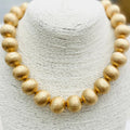chic gold beaded necklace