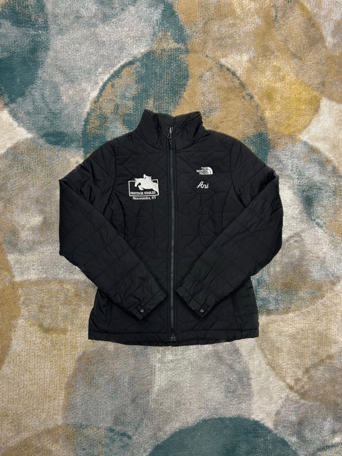 TheNorthFace Black Puffer Horse Racing Jacket