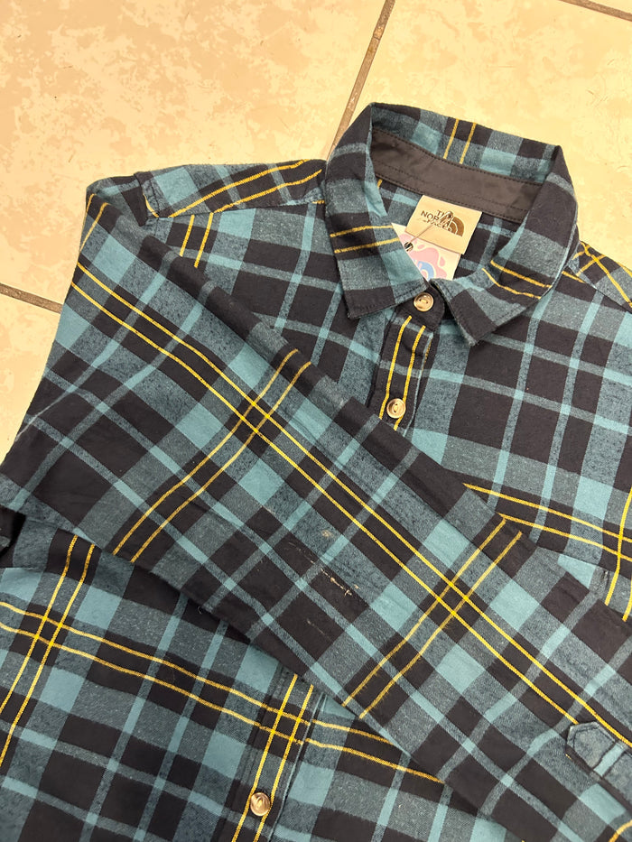 TheNorthFace Blue and Yellow Checkered Shirt
