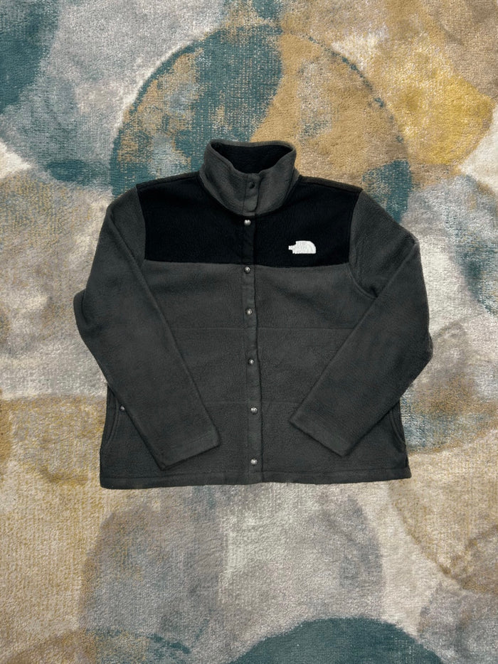 TheNorthFace Grey and Black Heavy Fluffy Fleece Jacket