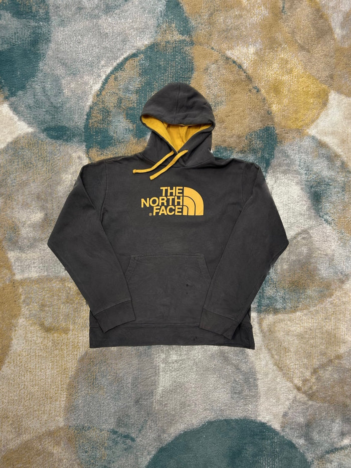 TheNorthFace Grey and Yellow Hoodie