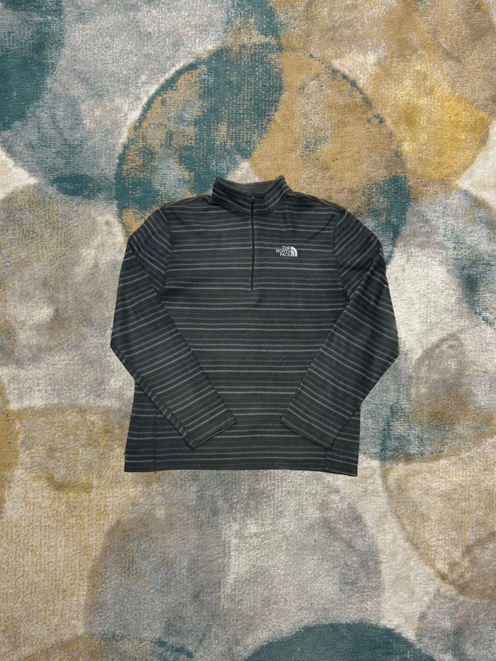 TheNorthFace Grey Stripey Fleece Half-Zip