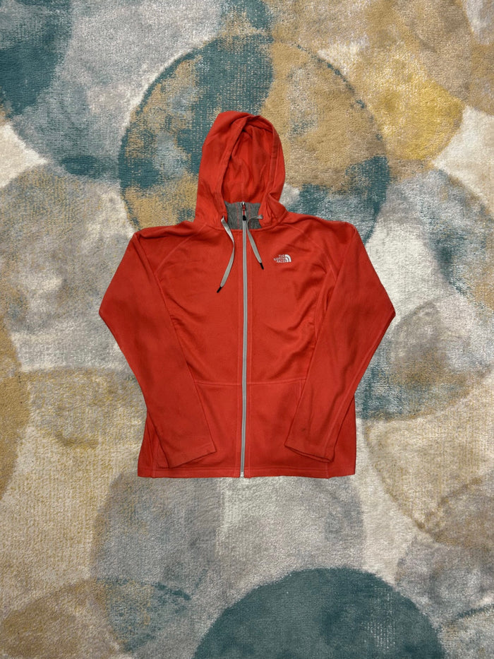 TheNorthFace Watermelon Orange Hooded Fleece Jacket