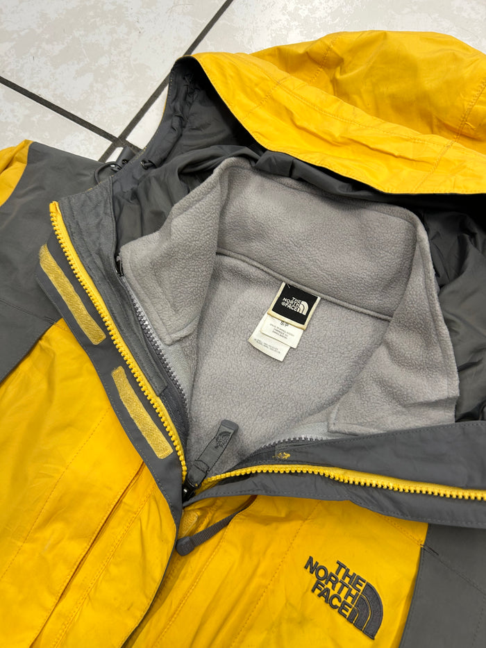 TheNorthFace Yellow and Grey 2-in-1 Waterproof Ski Jacket
