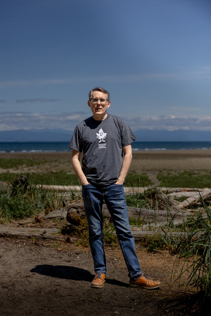 Tod Maffin's Emotional Support Canadian - Unisex Eco Tee - Heather Charcoal