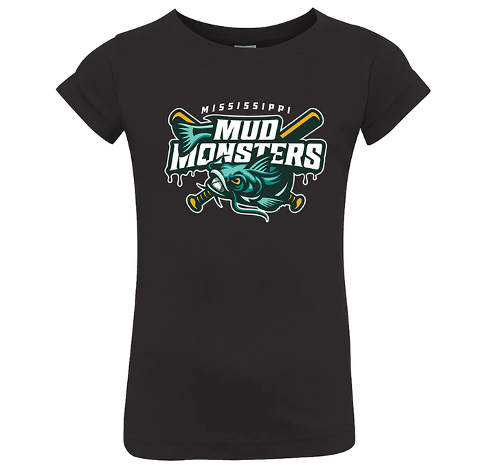 Toddler Girls Jersey Tee - Primary Logo - Black