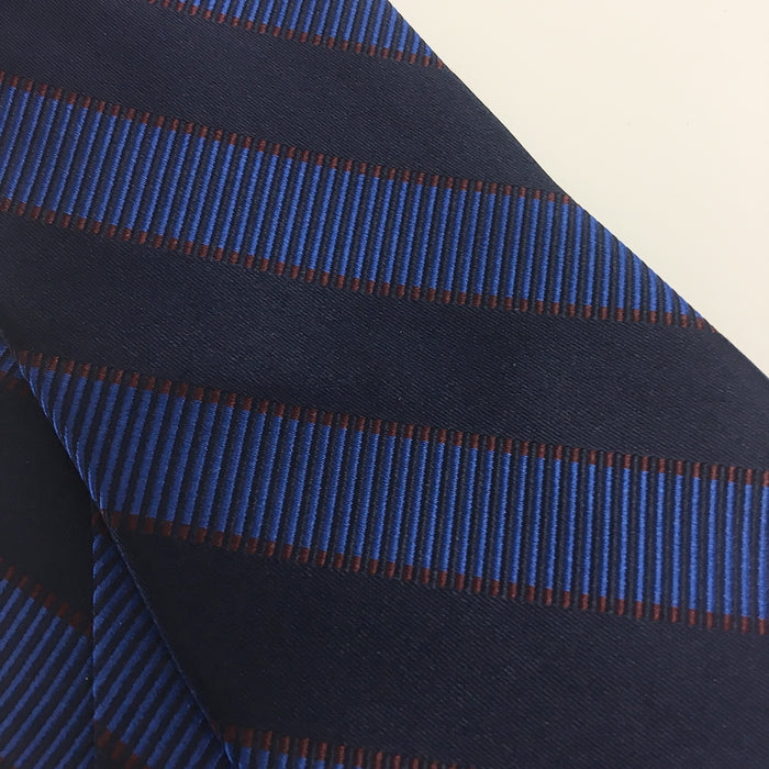Trinity College Dublin Stripe Silk Tie Navy & Blue
