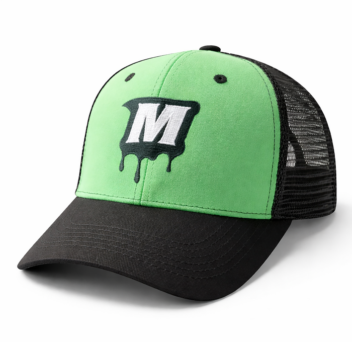 Trucker Hat - Lime - Drip M Logo