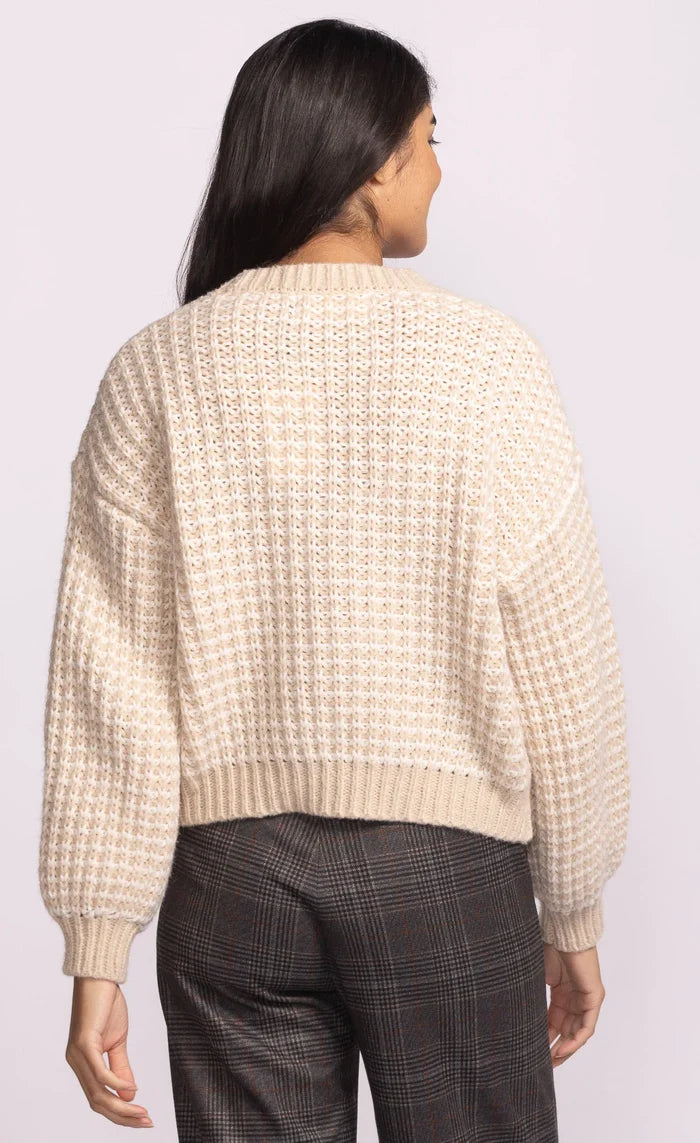 short cream and white cardigan for women