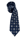 Vanderbilt Navy Medallion Silk Tie