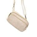 Double Zip Cream Sling Bag