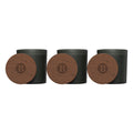 Vista Glass Candle 3-Pack With Acacia Wood Lids