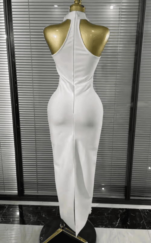 Vlady White Floral Off Shoulder Bodycon Bandage Long Dress