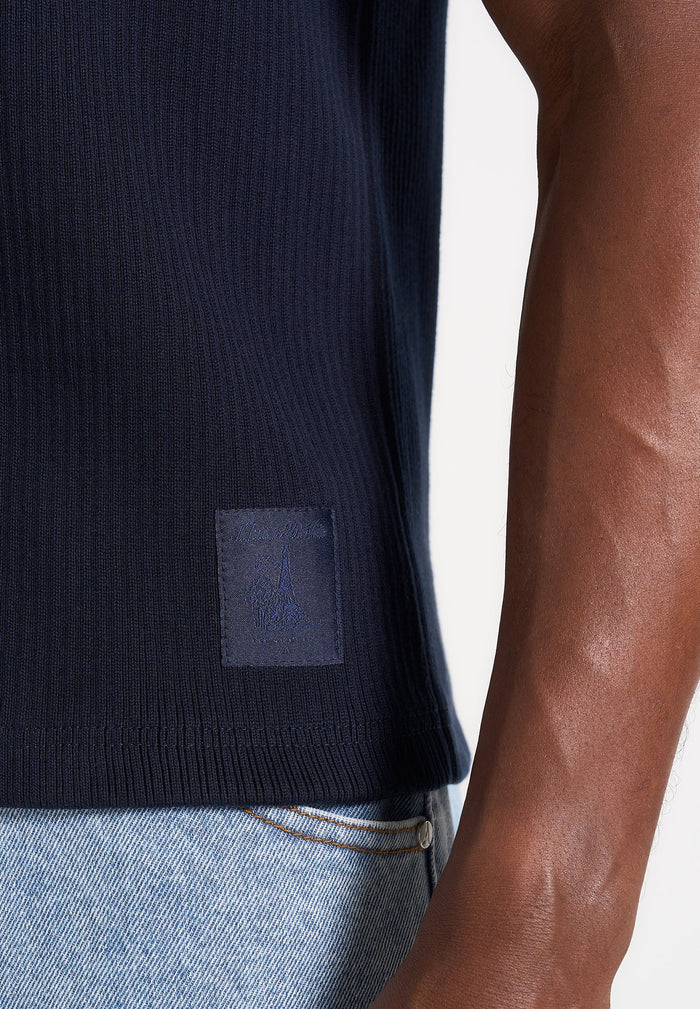 vs001-ribbed-cotton-vest-navy