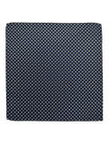 Warren Navy Geo Silk Pocket Square