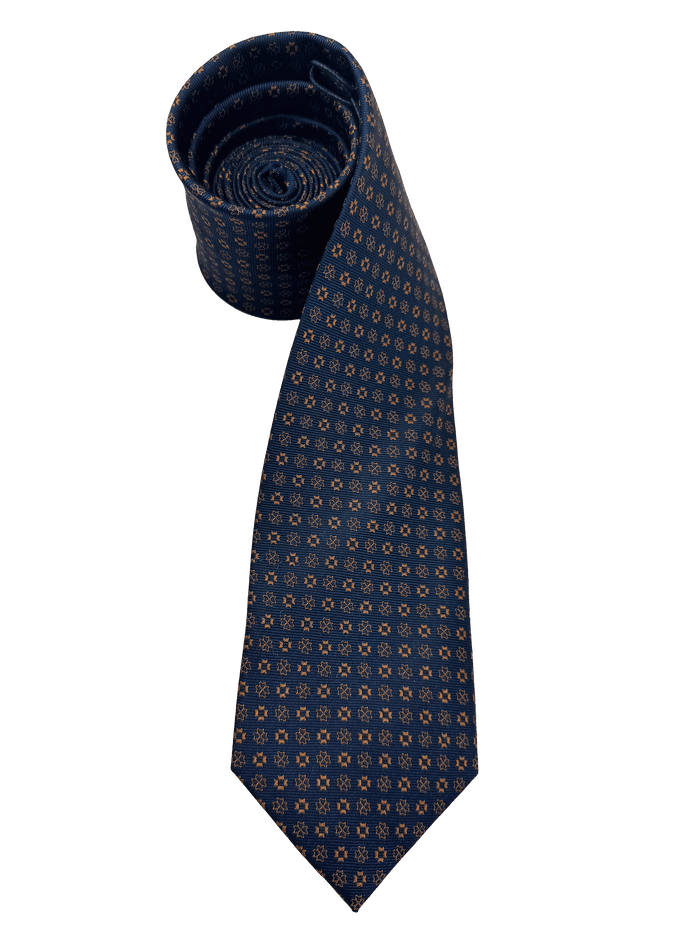 Warren Orange Geo Silk Tie