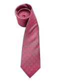 West Side Magenta Tile Print Silk Tie