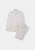 White and Blue Cotton Silk Pyjamas, Pyjamas - SIRPLUS