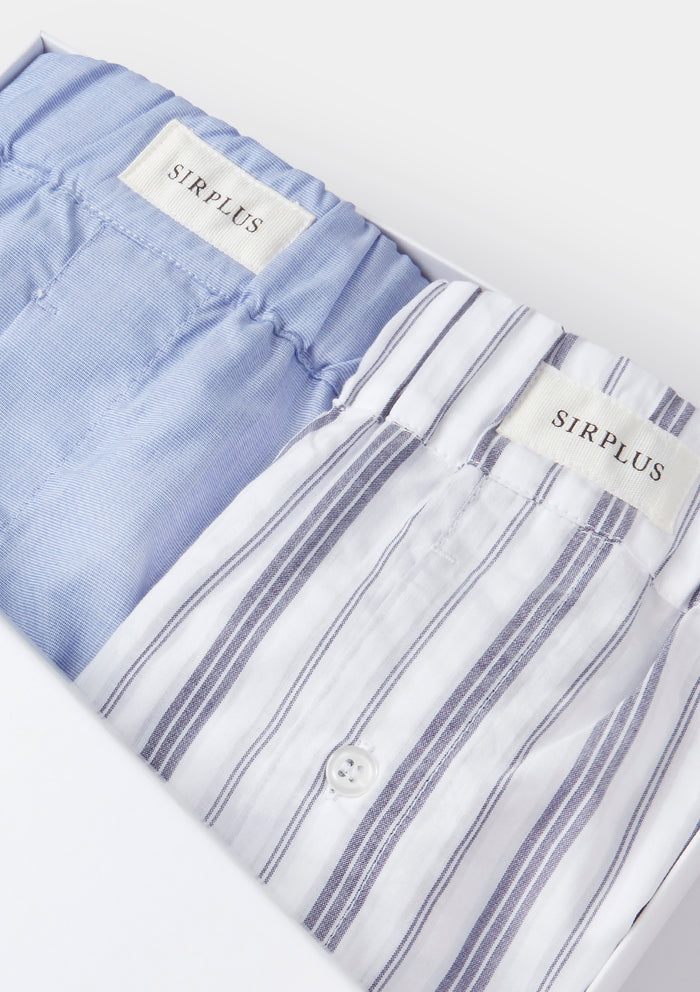 White & Blue Surplus Cotton Boxer Shorts Gift Box, Gift Box - SIRPLUS