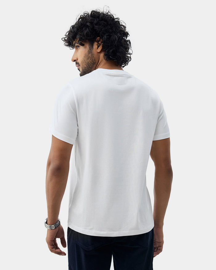 White Crew Neck Solid T-Shirt - Twinn