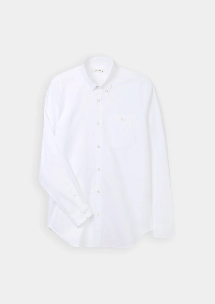 White Oxford Button-Down Collared Shirt, Collar Shirts - SIRPLUS