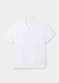 White Self Stripe Cuban Shirt, Cuban Shirt - SIRPLUS