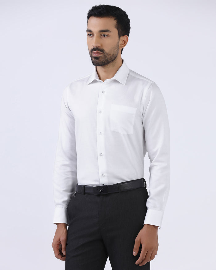 White Textured Shirt - Bridget