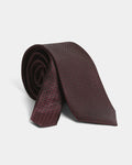 Wine Silk Jacquard Tie - Busan