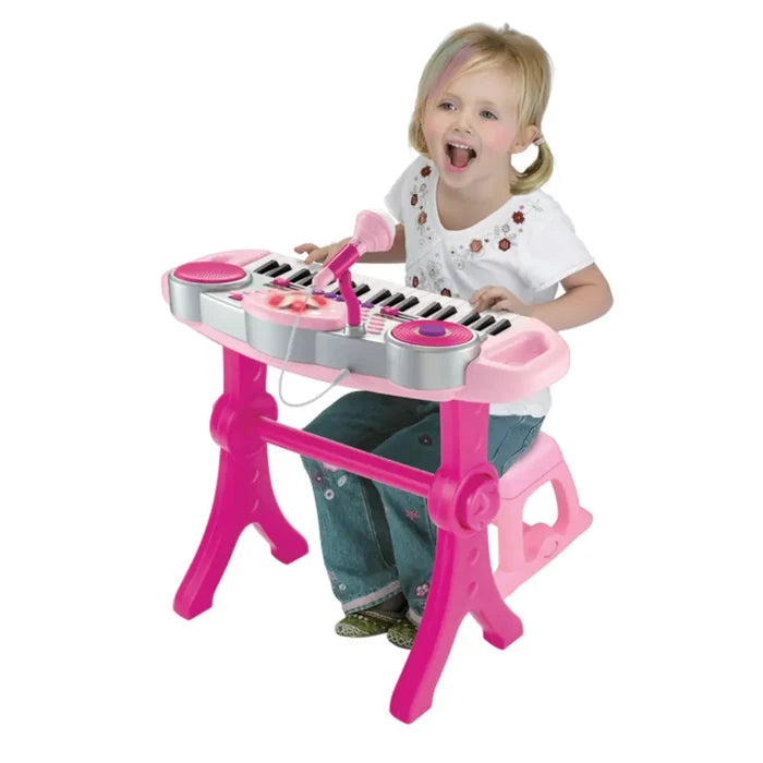 Winfun Keyboard Rock Star 37-Key Electronic Musical Set with Microphone for Kids