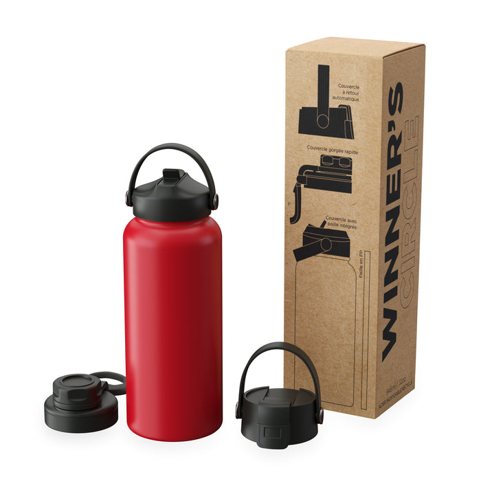 Winner'S Circle 946Ml / 32Oz Recycled Stainless Steel Bottle With Cap Kit