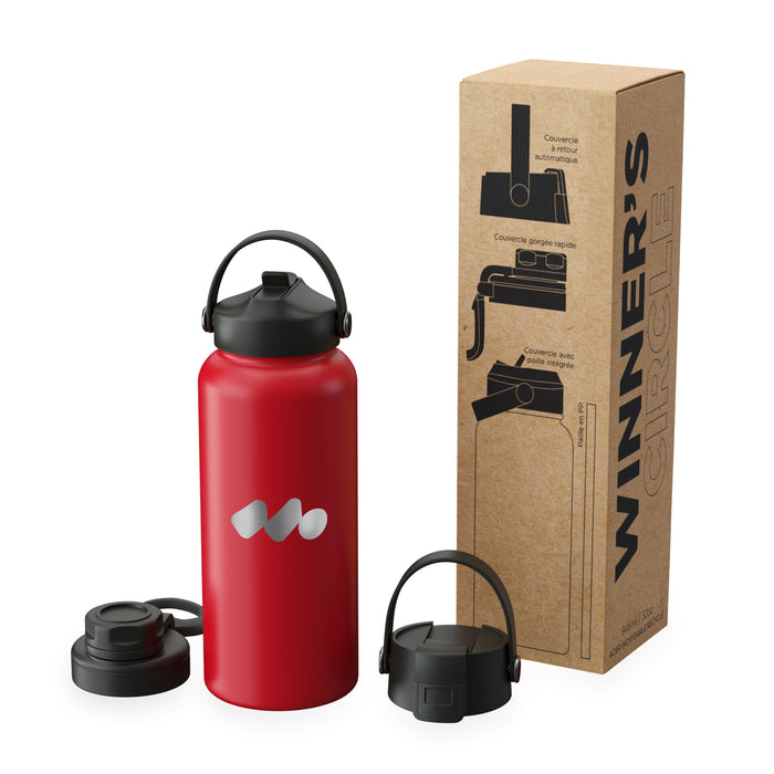 Winner'S Circle 946Ml / 32Oz Recycled Stainless Steel Bottle With Cap Kit