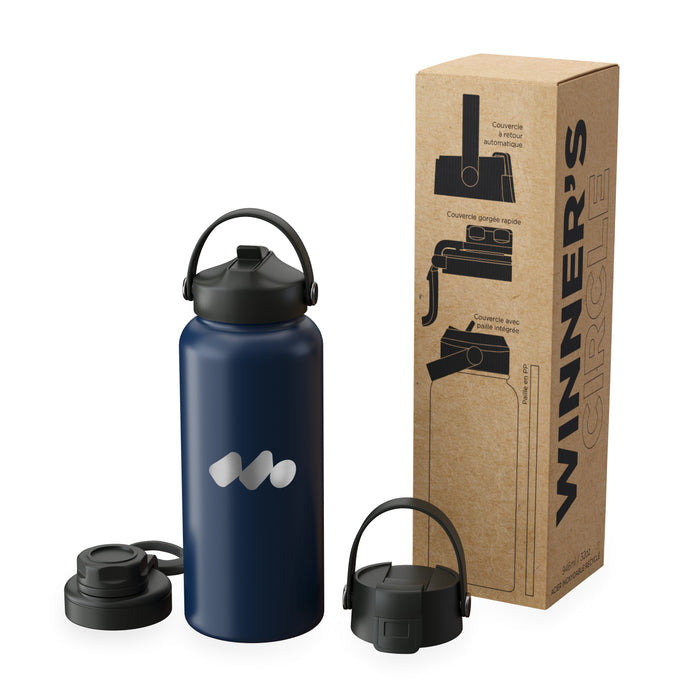 Winner'S Circle 946Ml / 32Oz Recycled Stainless Steel Bottle With Cap Kit