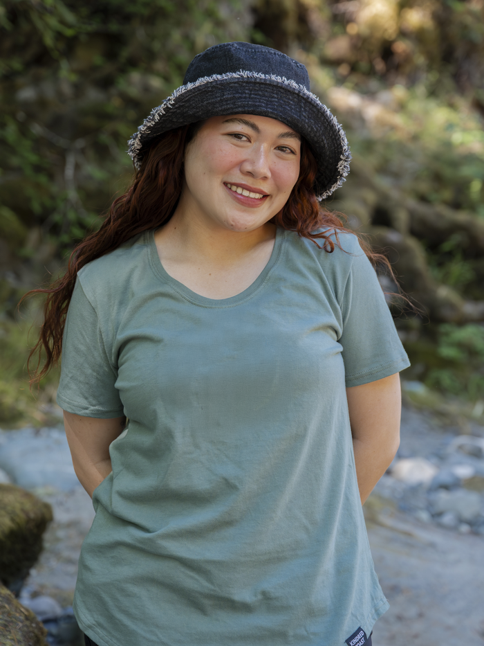 Women's 100% Organic Cotton Tee - Blank Apparel - Seafoam