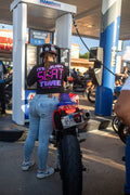 Womens Crop Tee - black/pink/purple