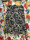 Y2K black and white floral skirt