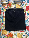 Y2K black courdoy skirt