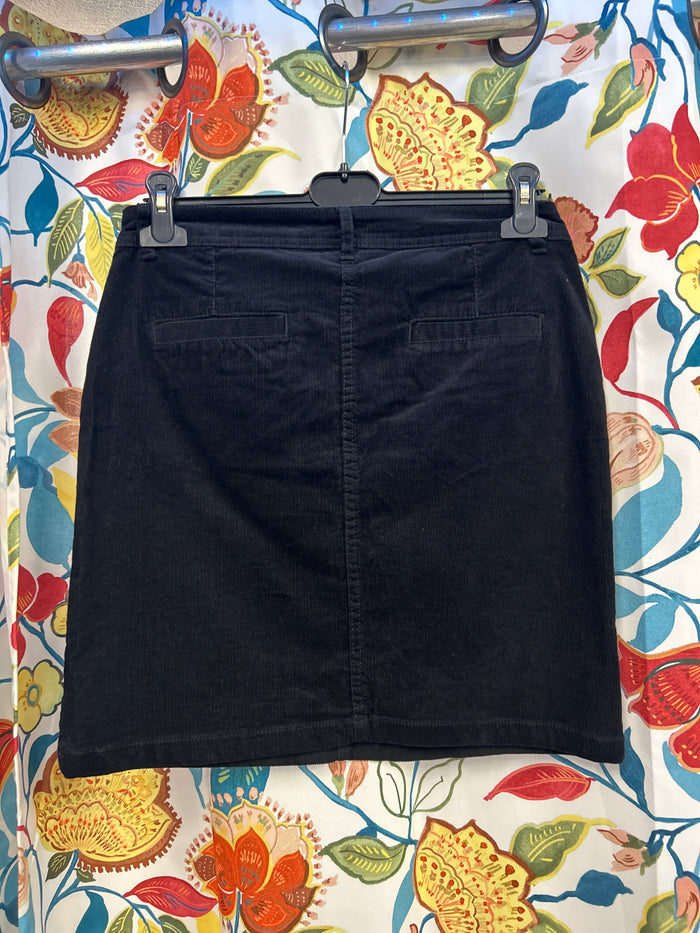Y2K black courdoy skirt