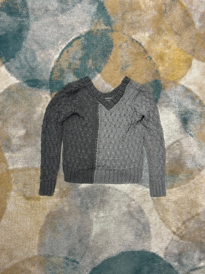 Y2K Dual Grey Cropped Knit