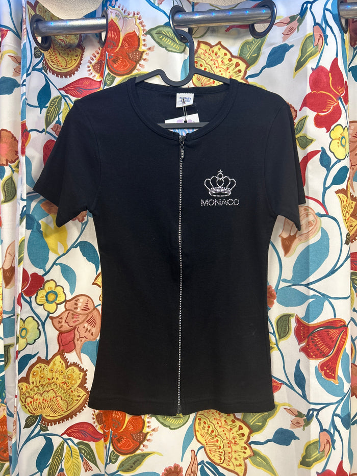 Y2K form fitting black t-shirt