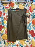 Y2K oltre faux leather brown skirt