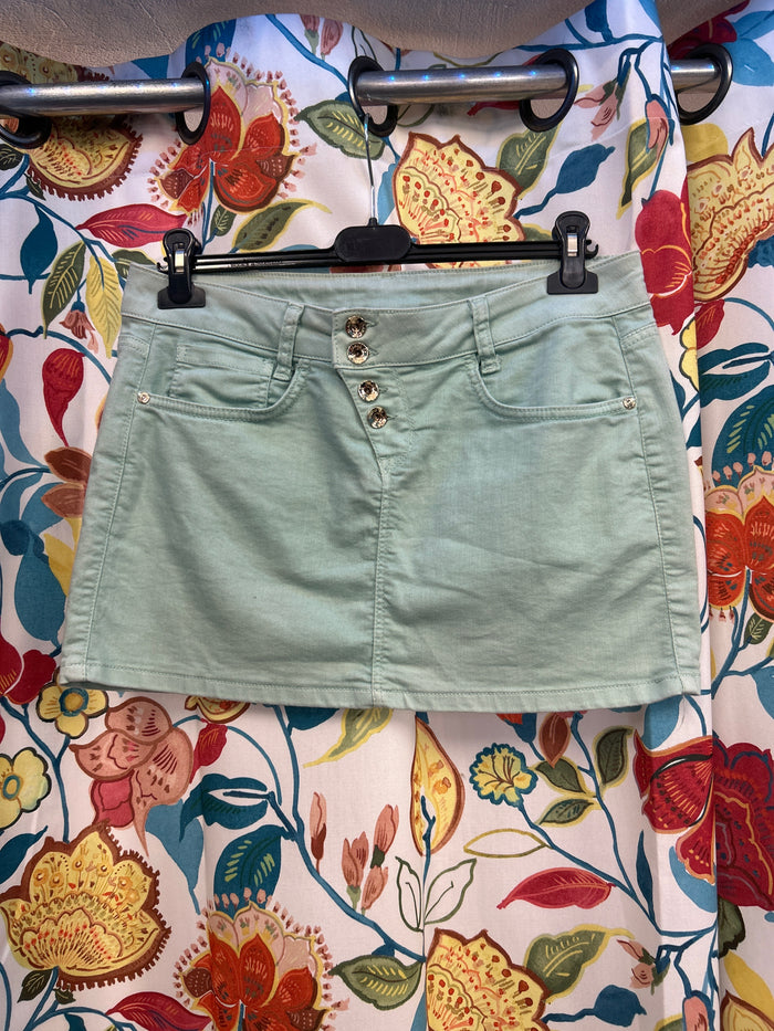Y2K Turqoise skirt